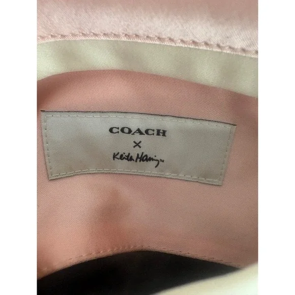 Coach x Keith Haring Reversible Bomber Jacket Pink Satin / Print | Style 30499 - Picture 7 of 11